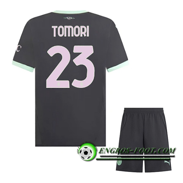 Maglie Calcio AC Milan (TOMORI #23) Bambino 2024/2025 Terza