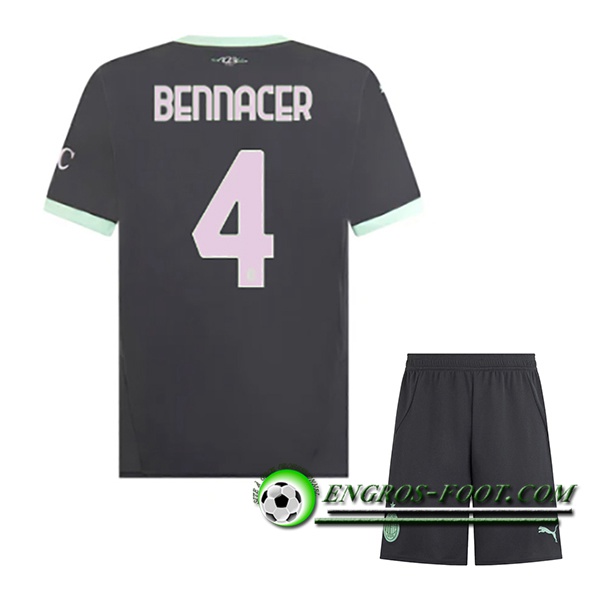 Maglie Calcio AC Milan (BENNACER #4) Bambino 2024/2025 Terza