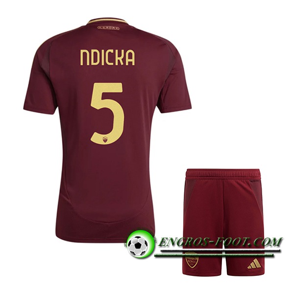 Maglie Calcio AS Roma (NDICKA #5) Bambino 2024/2025 Prima