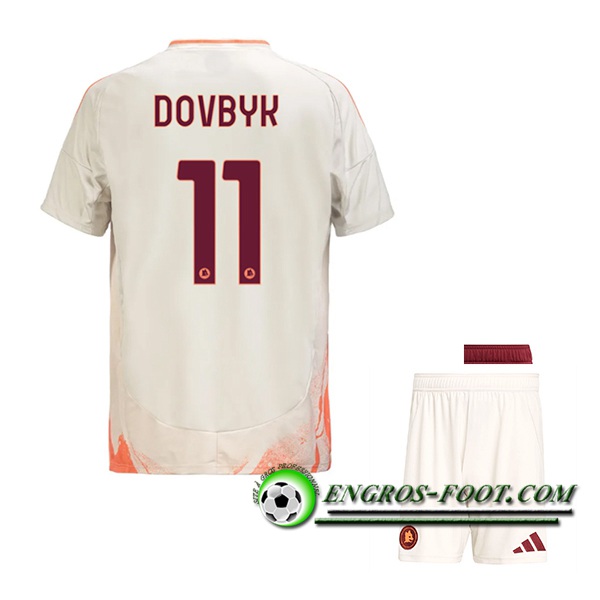 Maglie Calcio AS Roma (DOVBYK #11) Bambino 2024/2025 Seconda