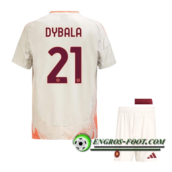 Maglie Calcio AS Roma (DYBALA #21) Bambino 2024/2025 Seconda