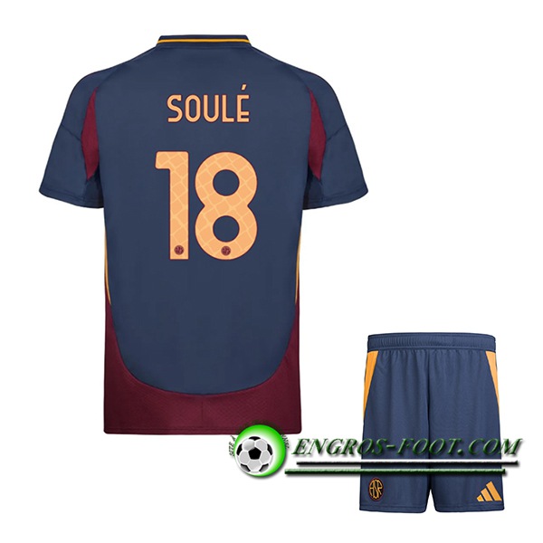 Maglie Calcio AS Roma (SOULÉ #18) Bambino 2024/2025 Terza