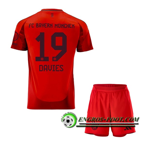 Maglie Calcio Bayern Monaco (DAVIES #19) Bambino 2024/2025 Prima