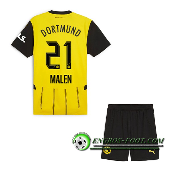 Maglie Calcio Dortmund BVB (MALEN #21) Bambino 2024/2025 Prima