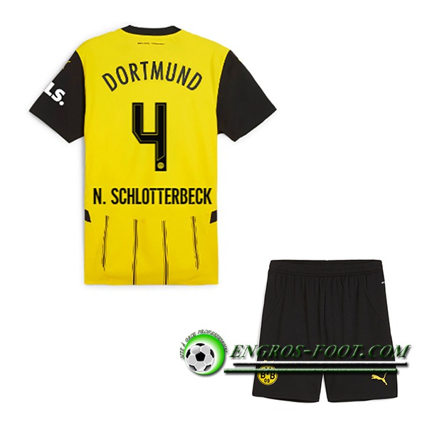 Maglie Calcio Dortmund BVB (N.SCHLOTTERBECK #4) Bambino 2024/2025 Prima