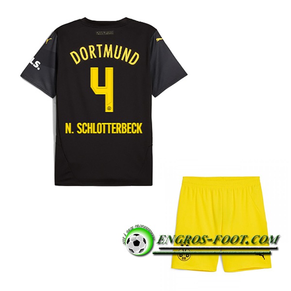 Maglie Calcio Dortmund BVB (N.SCHLOTTERBECK #4) Bambino 2024/2025 Seconda