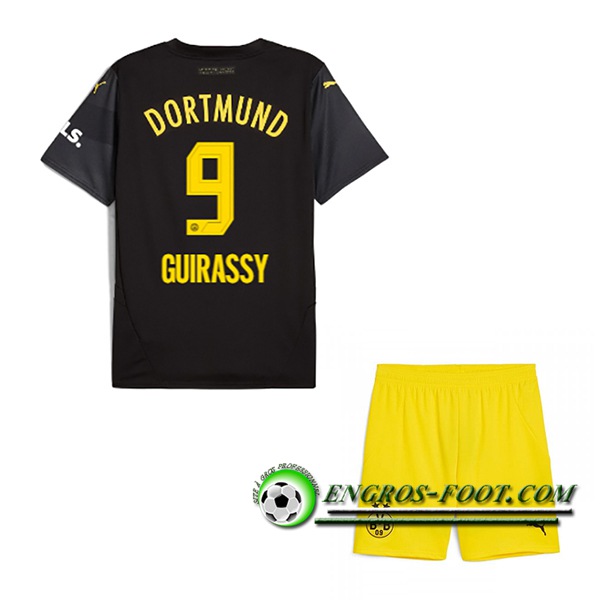 Maglie Calcio Dortmund BVB (GUIRASSY #9) Bambino 2024/2025 Seconda