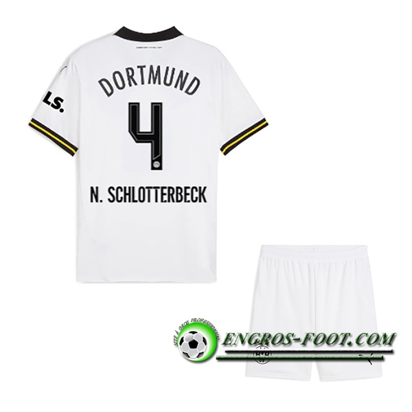 Maglie Calcio Dortmund BVB (N.SCHLOTTERBECK #4) Bambino 2024/2025 Terza