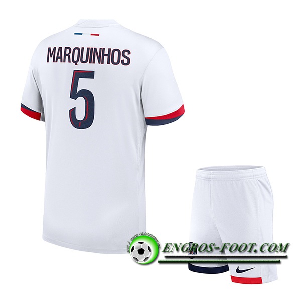 Maglie Calcio PSG (MARQUINHOS #5) Bambino 2024/2025 Seconda