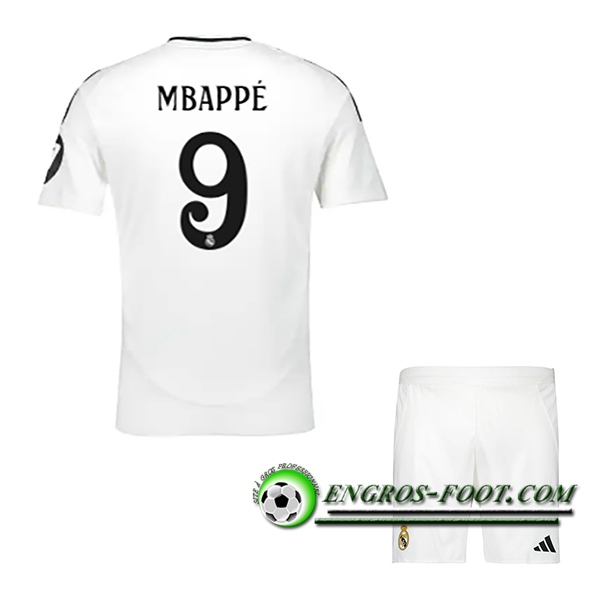 Maglie Calcio Real Madrid (Mbappé #9) Bambino 2024/2025 Prima