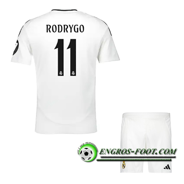 Maglie Calcio Real Madrid (RODRYGO #11) Bambino 2024/2025 Prima