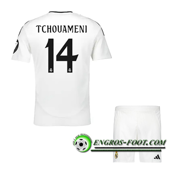 Maglie Calcio Real Madrid (TCHOUAMÉNI #14) Bambino 2024/2025 Prima