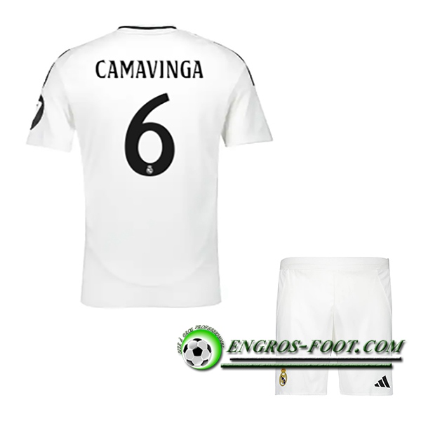 Maglie Calcio Real Madrid (CAMAVINGA #6) Bambino 2024/2025 Prima