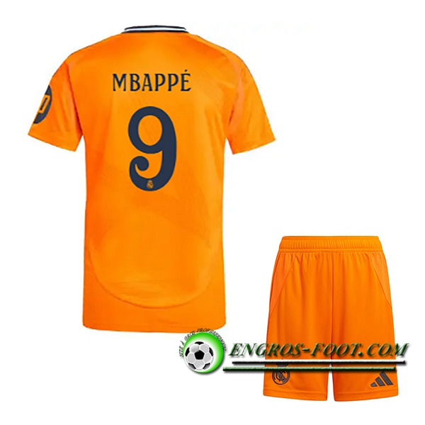 Maglie Calcio Real Madrid (Mbappé #9) Bambino 2024/2025 Seconda