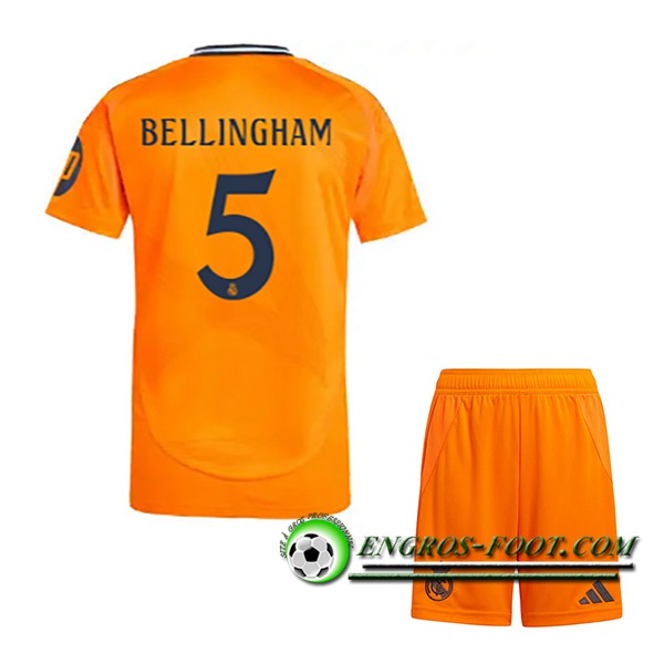 Maglie Calcio Real Madrid (BELLINGHAM #5) Bambino 2024/2025 Seconda