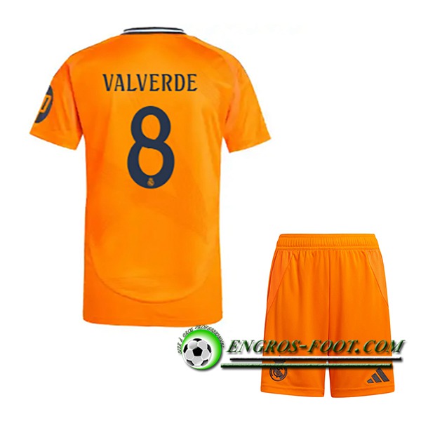 Maglie Calcio Real Madrid (VALVERDE #8) Bambino 2024/2025 Seconda