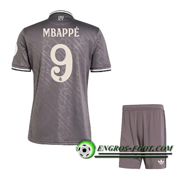 Maglie Calcio Real Madrid (Mbappé #9) Bambino 2024/2025 Terza