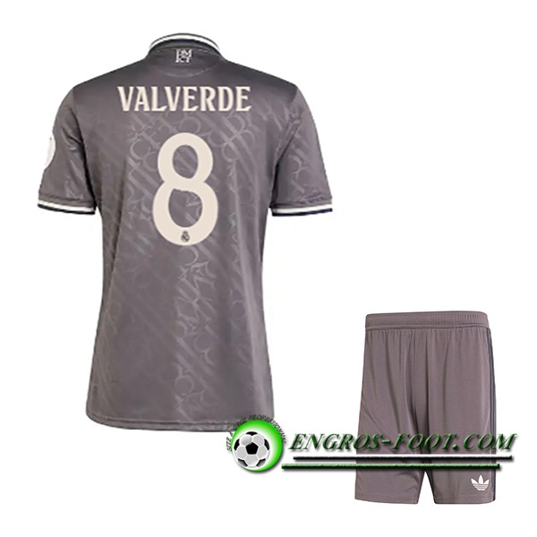 Maglie Calcio Real Madrid (VALVERDE #8) Bambino 2024/2025 Terza