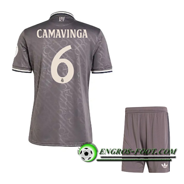 Maglie Calcio Real Madrid (CAMAVINGA #6) Bambino 2024/2025 Terza