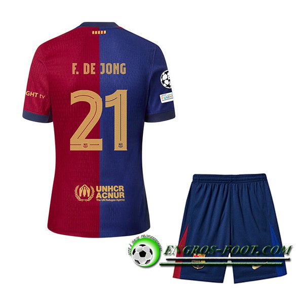 Maglie Calcio Barcelona (F. DE JONG #21) Bambino 2024/2025 Prima