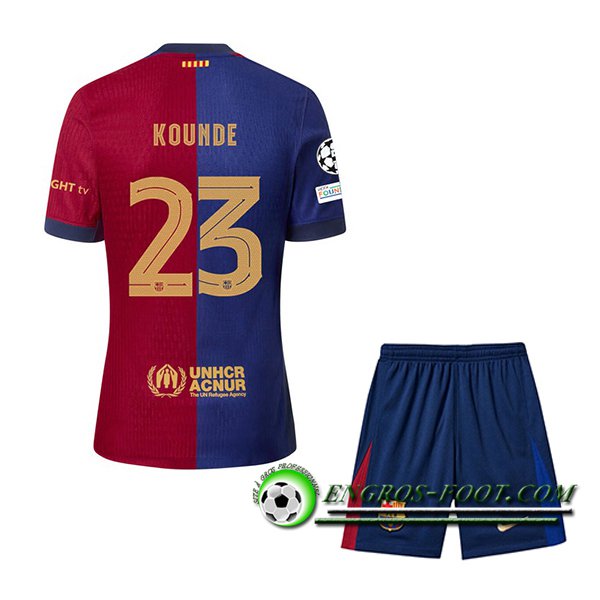 Maglie Calcio Barcelona (KOUNDE #23) Bambino 2024/2025 Prima