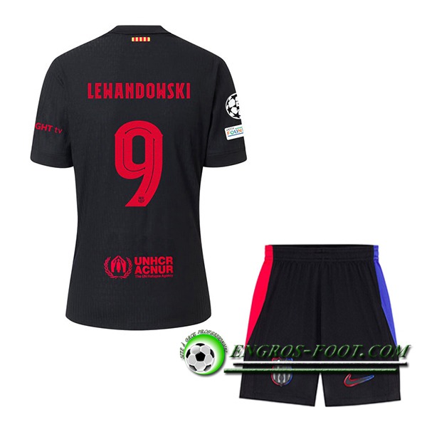 Maglie Calcio Barcelona (LEWANDOWSKI #9) Bambino 2024/2025 Seconda