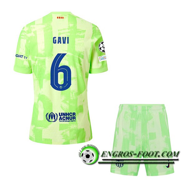 Maglie Calcio Barcelona (GAVI #6) Bambino 2024/2025 Terza