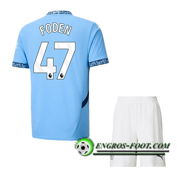 Maglie Calcio Manchester City (FODEN #47) Bambino 2024/2025 Prima