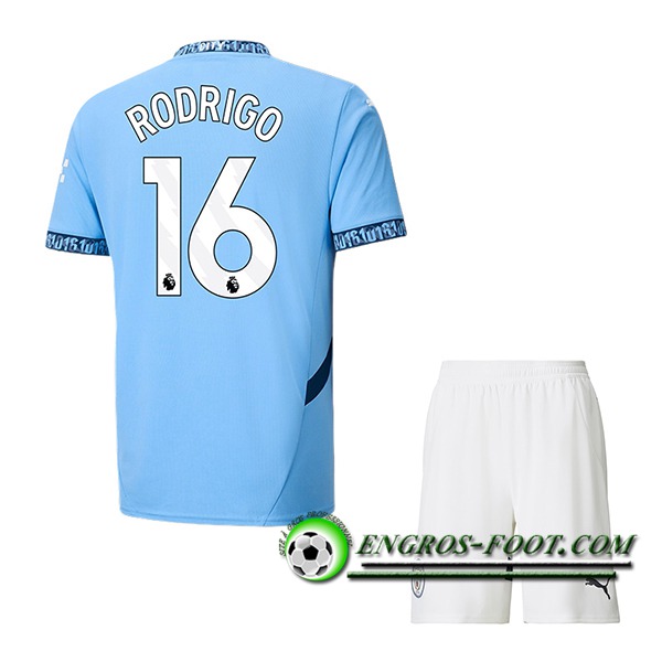 Maglie Calcio Manchester City (RODRIGO #16) Bambino 2024/2025 Prima