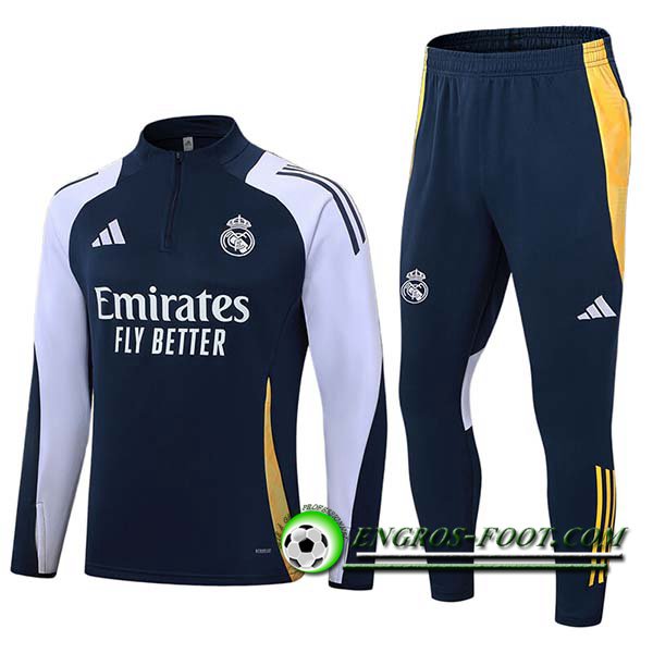 Insieme Tuta Calcio Real Madrid Blu/Bianco/Giallo 2024/2025