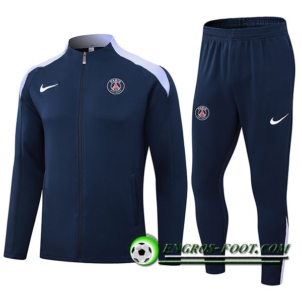 Insieme Tuta Calcio Giacca PSG Blu Reale 2024/2025