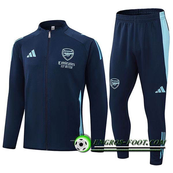 Insieme Tuta Calcio Giacca Arsenal Blu Reale 2024/2025