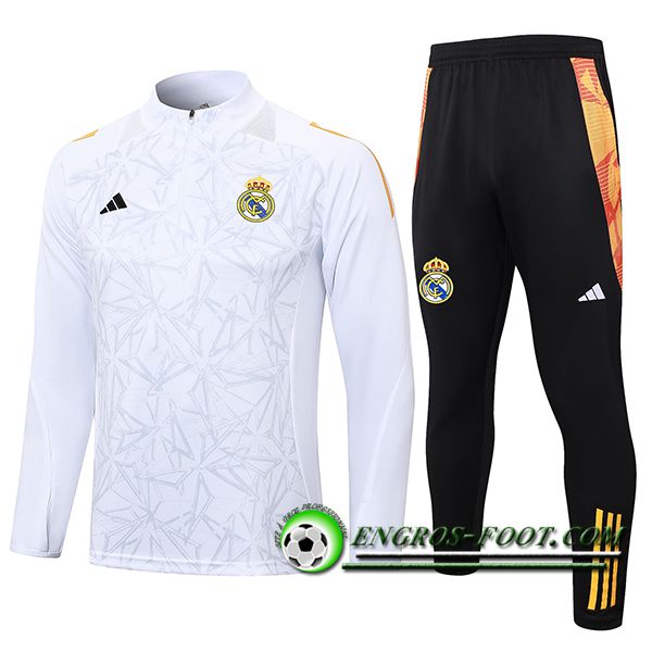 Insieme Tuta Calcio Real Madrid Bianco/Grigio 2024/2025