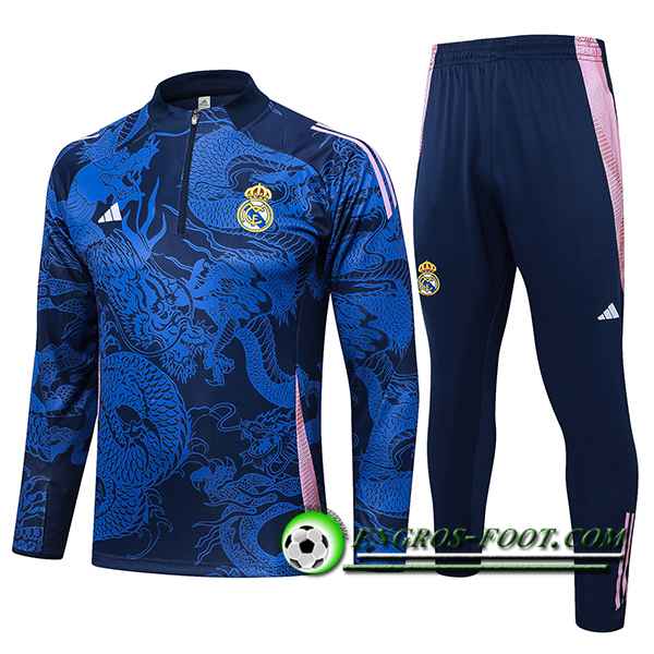 Insieme Tuta Calcio Real Madrid Blu/Rosa 2024/2025