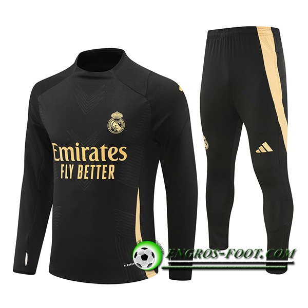 Insieme Tuta Calcio Real Madrid Nero/Giallo 2024/2025 -03