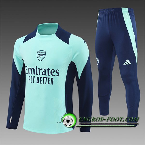 Insieme Tuta Calcio Arsenal Bambino Verde/Blu 2024/2025