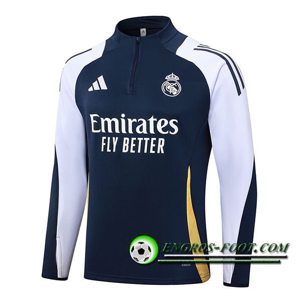 Felpa Allenamento Real Madrid Blu/Bianco/Giallo 2024/2025