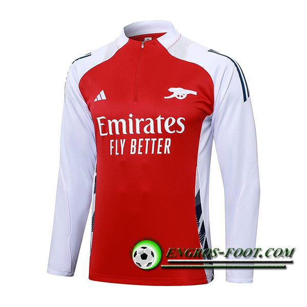 Felpa Allenamento Arsenal Rosso/Bianco 2024/2025