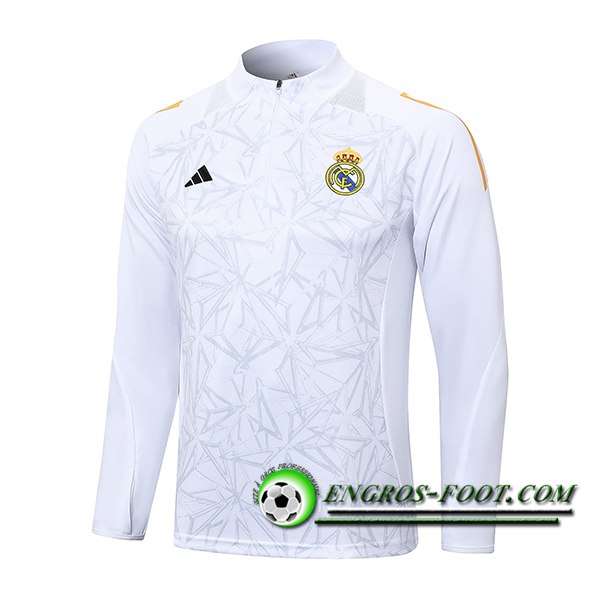 Felpa Allenamento Real Madrid Bianco/Grigio 2024/2025