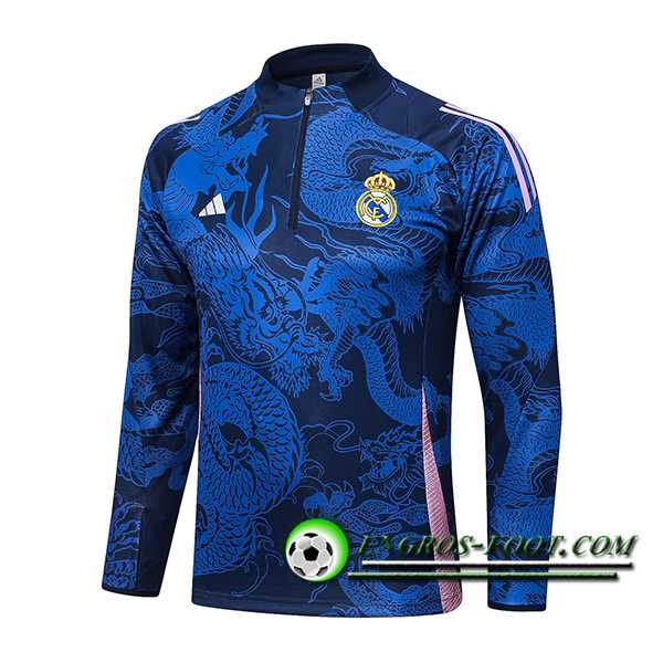 Felpa Allenamento Real Madrid Blu/Rosa 2024/2025