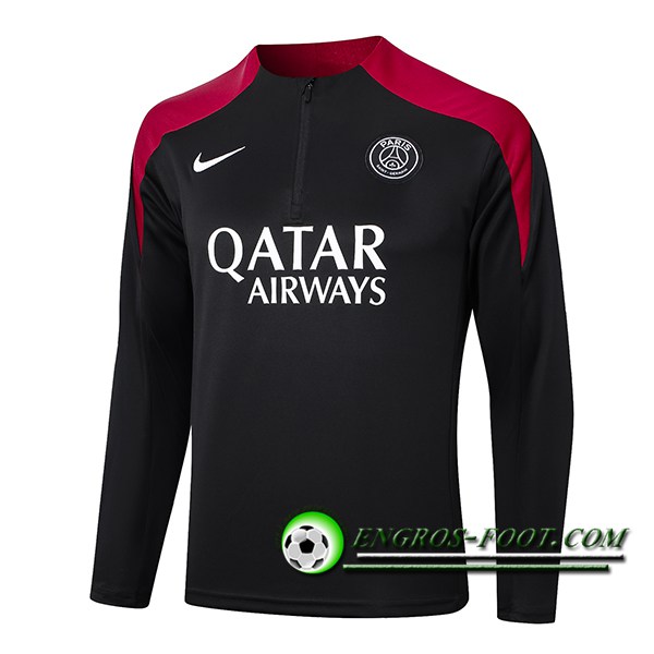 Felpa Allenamento PSG Nero/Rosso 2024/2025