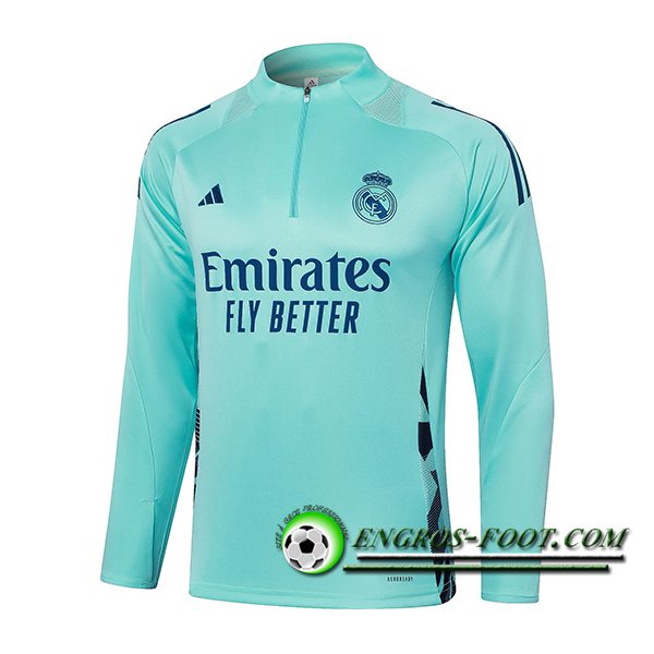 Felpa Allenamento Real Madrid Verde/Blu 2024/2025