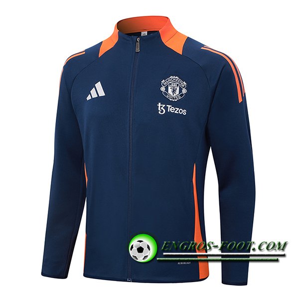 Giacca Calcio Manchester United Blu/Arancia 2024/2025