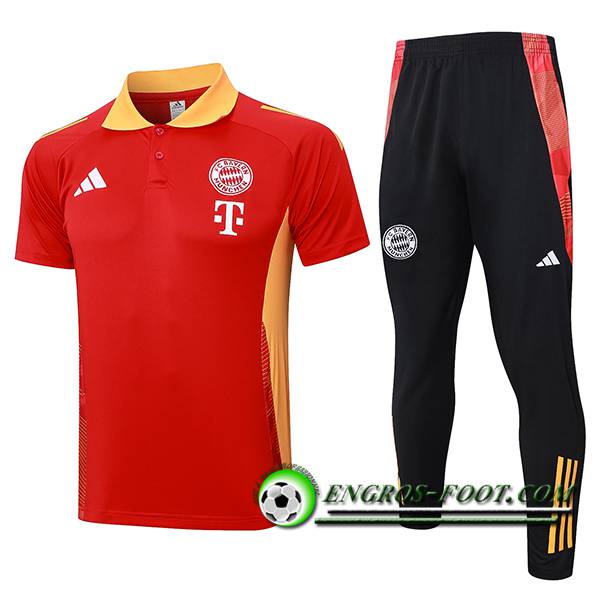 Ensemble Polo Foot Bayern Munich Rouge/Orange 2024/2025