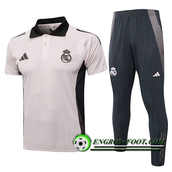 Ensemble Polo Foot Real Madrid Rose/Gris 2024/2025