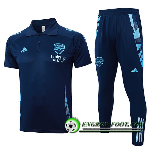 Ensemble Polo Foot Arsenal Bleu Royal 2024/2025