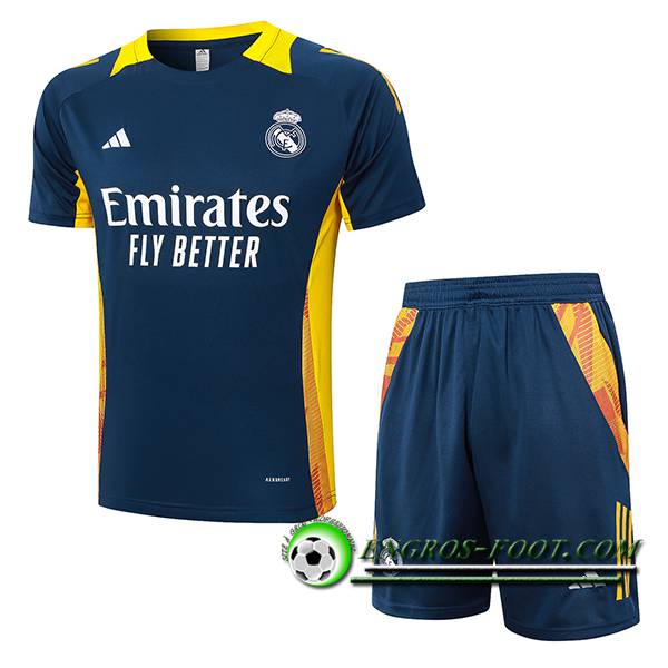 Ensemble Training T-Shirts Real Madrid Bleu/Jaune 2024/2025