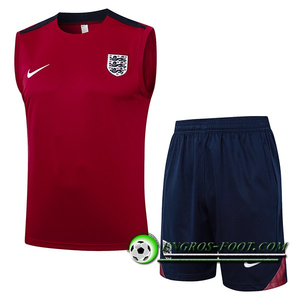 Ensemble Training Debardeur Angleterre Rouge/Noir 2024/2025 -02