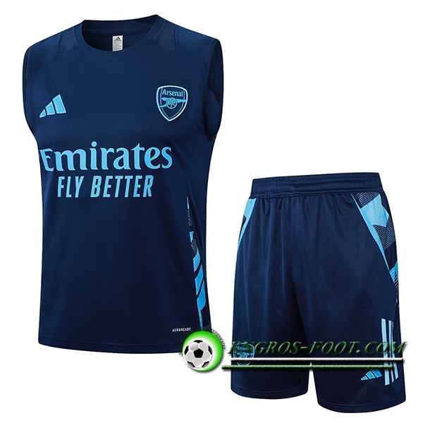 Ensemble Training Debardeur Arsenal Bleu Royal 2024/2025