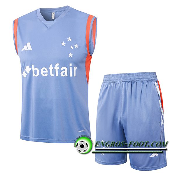 Ensemble Training Debardeur Cruzeiro Gris/Orange 2024/2025